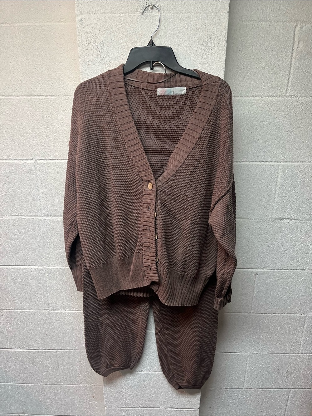 Cozy Knit Cardigan & Pants Set in Brown - Picture 4 of 11